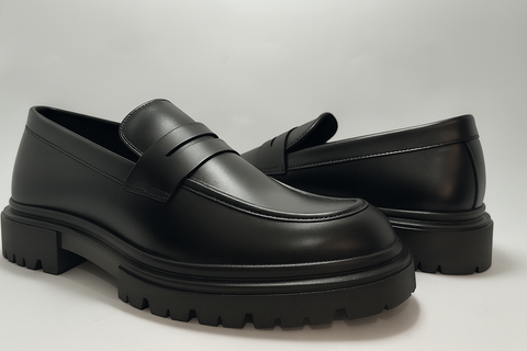 Voolio Monarch Loafer – Premium Black Leather Edition
