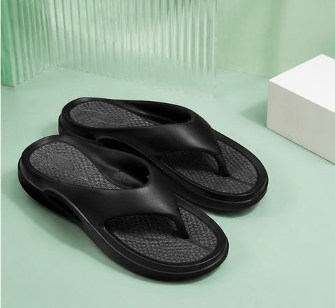 Voolio CloudFlex Comfort Slides | Lightweight Cushioned Everyday Slippers Black&Grey
