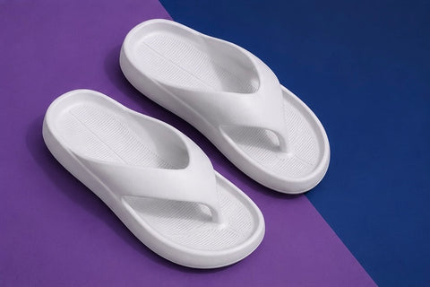 VOOLIO CloudStep Flip Slides – ice grey Edition | Ultra Soft Comfort Slippers | Lightweight Premium Everyday Wear
