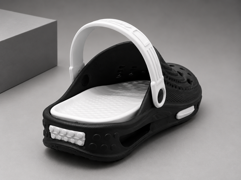 VOOLIO AirStride DualTone EVA Clogs – Black & White