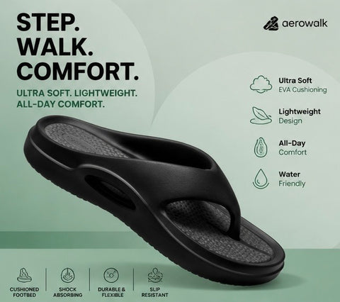 Voolio CloudFlex Comfort Slides | Lightweight Cushioned Everyday Slippers Black&Grey