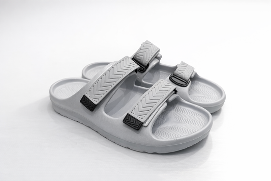 Voolio UrbanGrip Adjustable Slides | Dual-Strap Cushioned Comfort Sandals