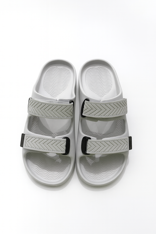 Voolio UrbanGrip Adjustable Slides | Dual-Strap Cushioned Comfort Sandals