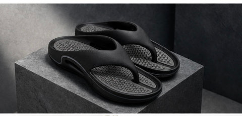 Voolio CloudFlex Comfort Slides | Lightweight Cushioned Everyday Slippers Black&Grey