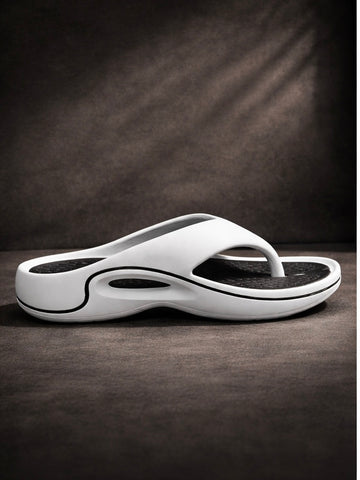 Voolio CloudFlex white Comfort Slides | Lightweight Cushioned Everyday Slippers