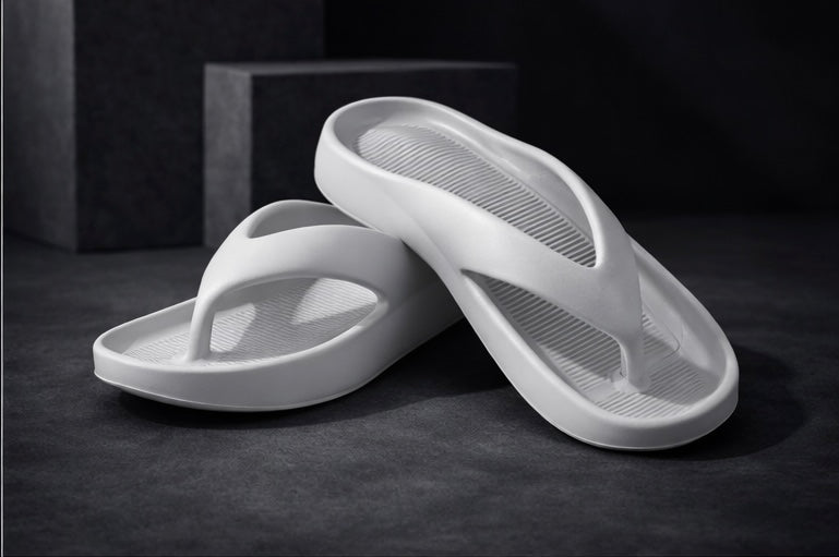 VOOLIO CloudStep Flip Slides – ice grey Edition | Ultra Soft Comfort Slippers | Lightweight Premium Everyday Wear