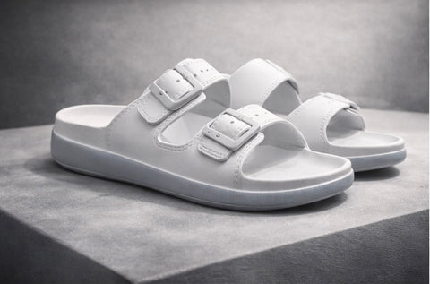 Voolio UrbanGrip Adjustable Slides | Dual-Strap Cushioned Comfort Sandals