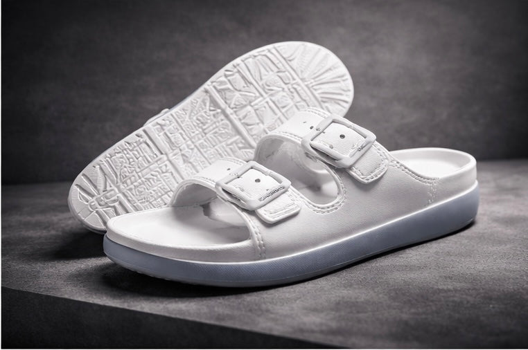 Voolio UrbanGrip Adjustable Slides | Dual-Strap Cushioned Comfort Sandals