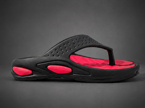 Voolio Men’s Black & Red Comfort Flip Flops