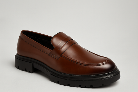 Voolio Classic Tan Leather Loafers – Premium Handcrafted Luxury