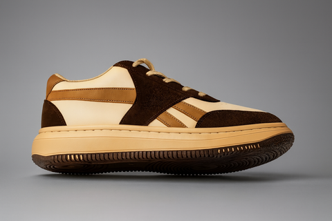 Voolio Heritage Luxe – Tan & Mocha Sneaker